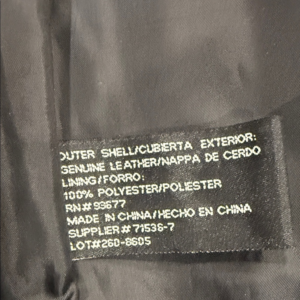 NWT VTG Worthington Genuine Lambskin Leather Jacket Black S - Picture 3 of 4